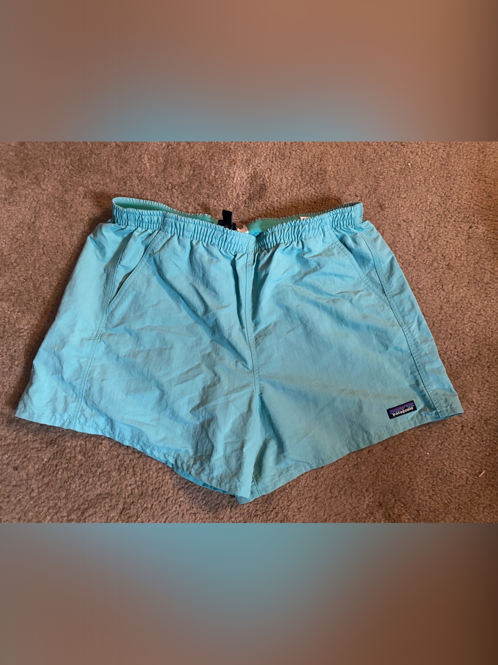 Patagonia Women's Light Aqua Blue Athletic Shorts